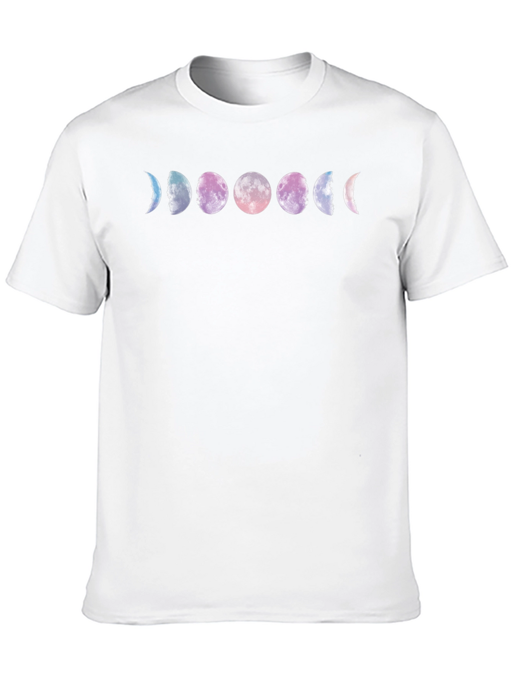 Moon Phase Graphic Tee - Black Cotton Comfort