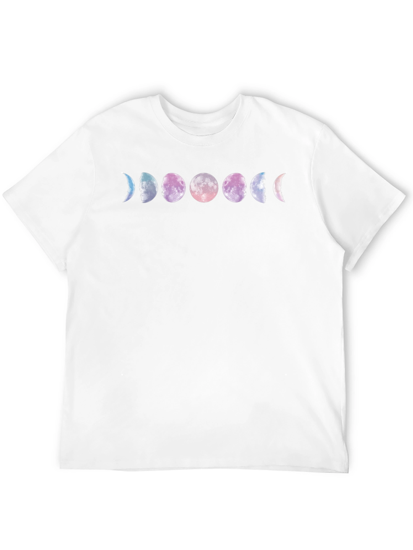 Moon Phase Graphic Tee - Black Cotton Comfort