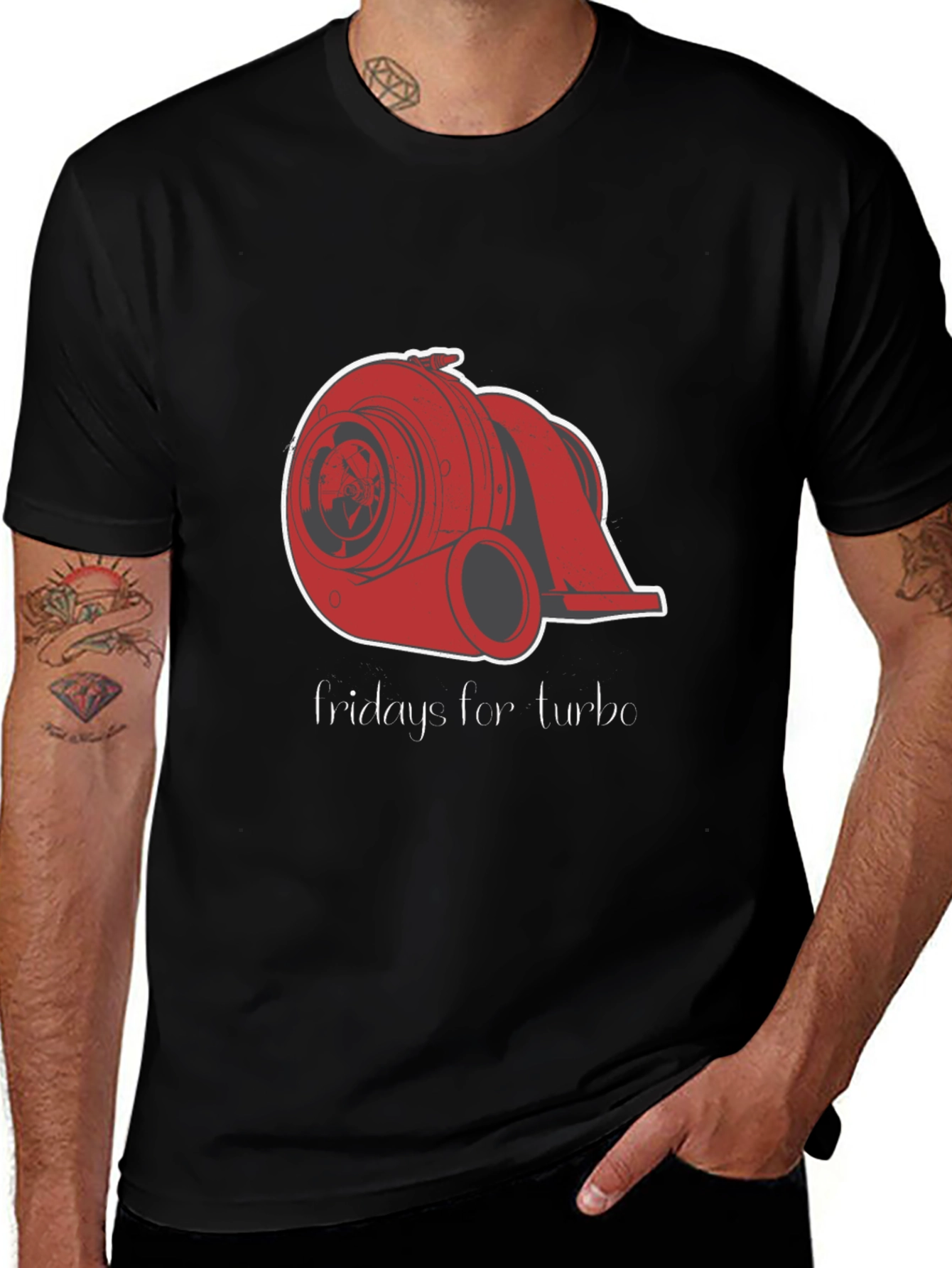Fridays for Turbo T-Shirt - Black Graphic Tee