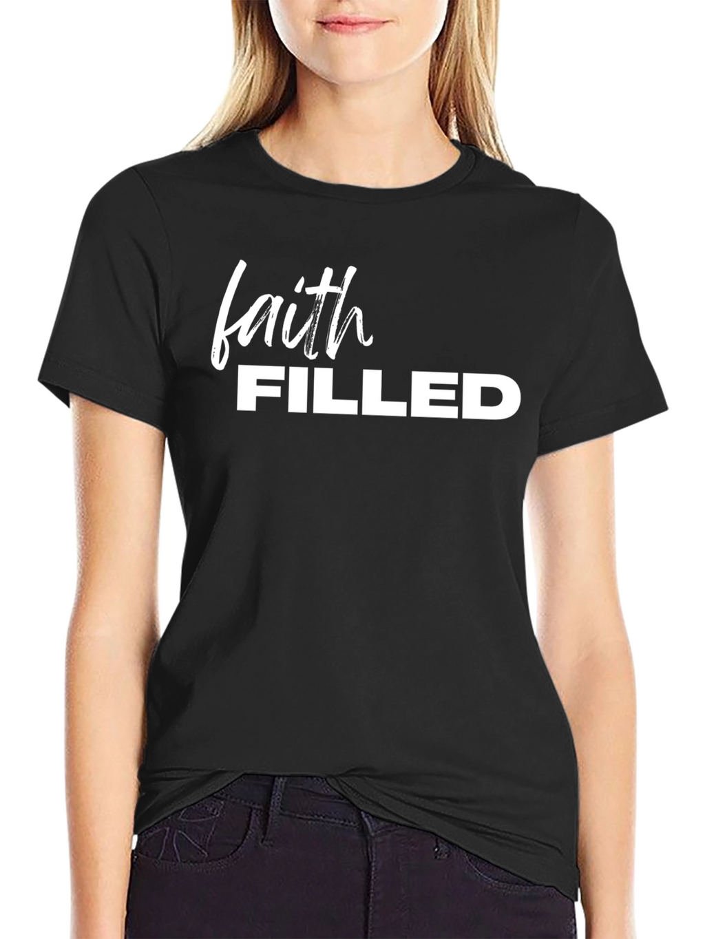 Faith Filled Black T-Shirt for Men