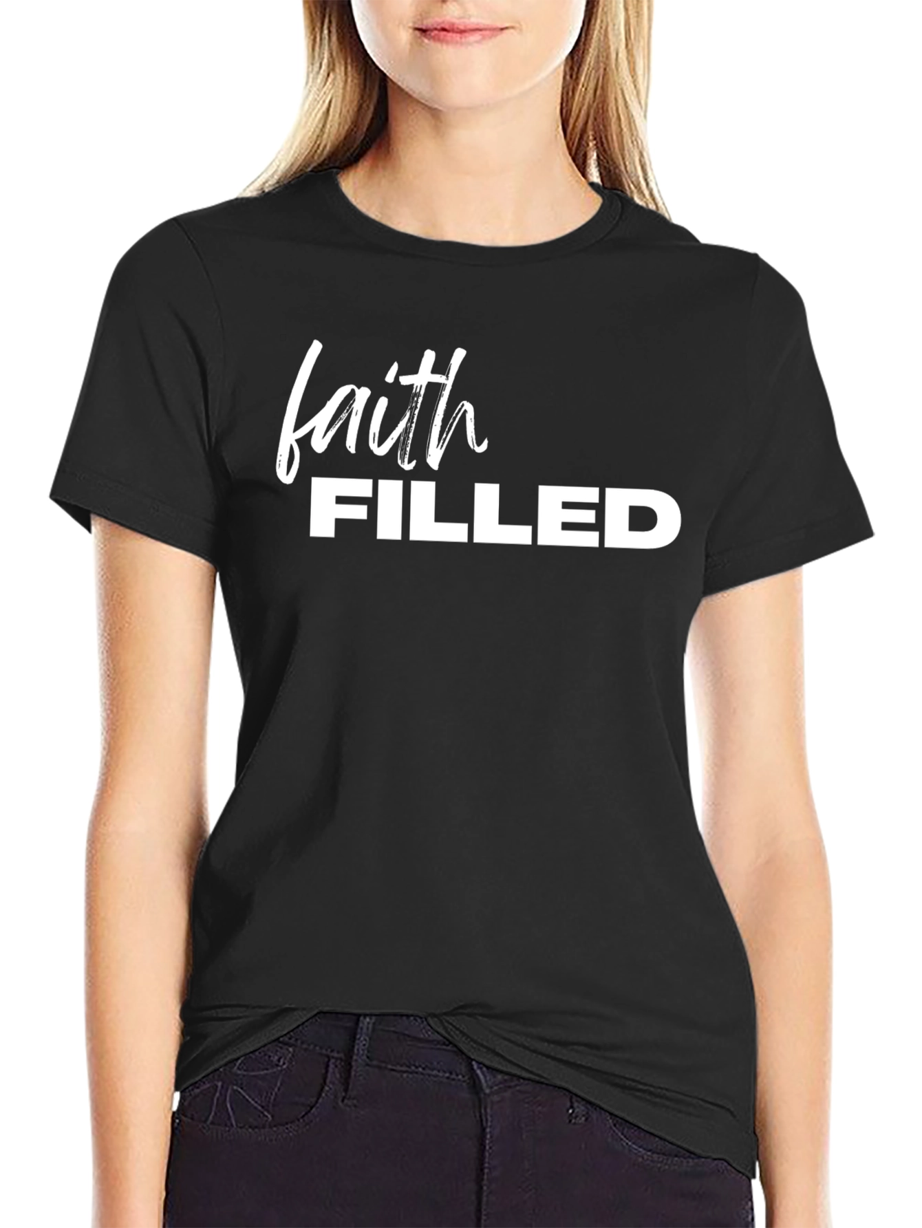 Faith Filled Black T-Shirt for Men