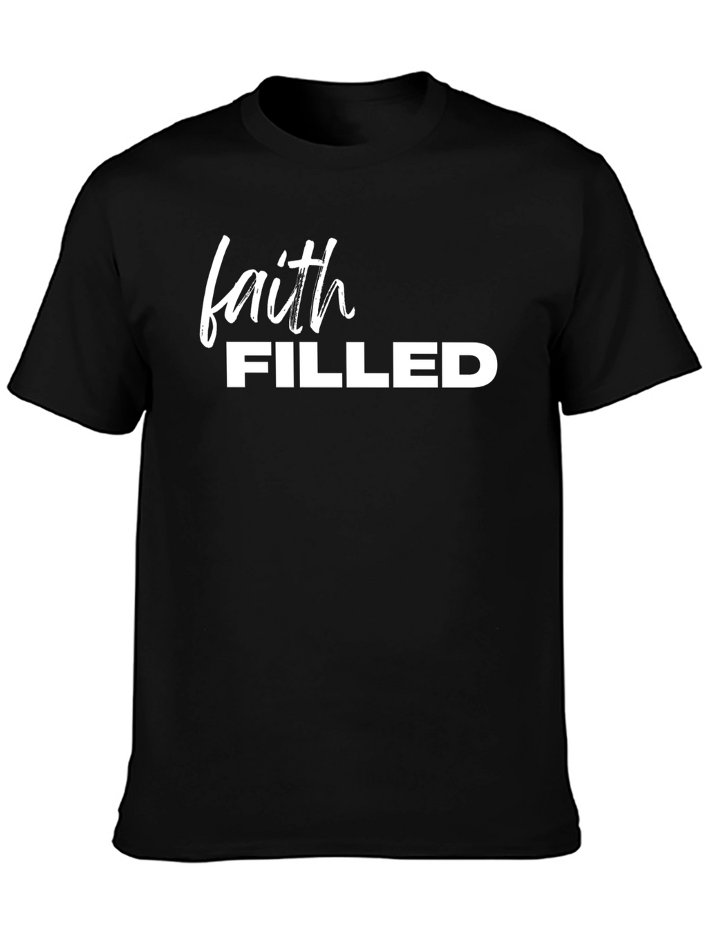 Faith Filled Black T-Shirt for Men