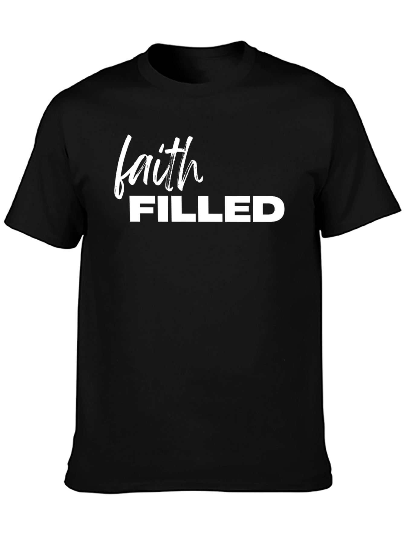 Faith Filled Black T-Shirt for Men