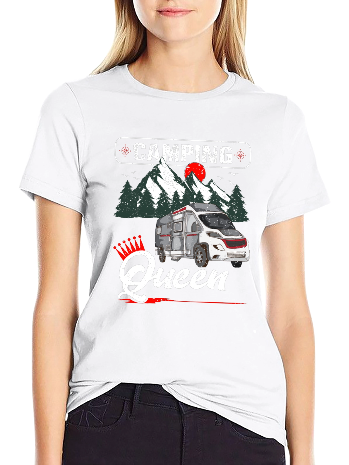 Camping Queen Graphic Tee - RV Camper Shirt