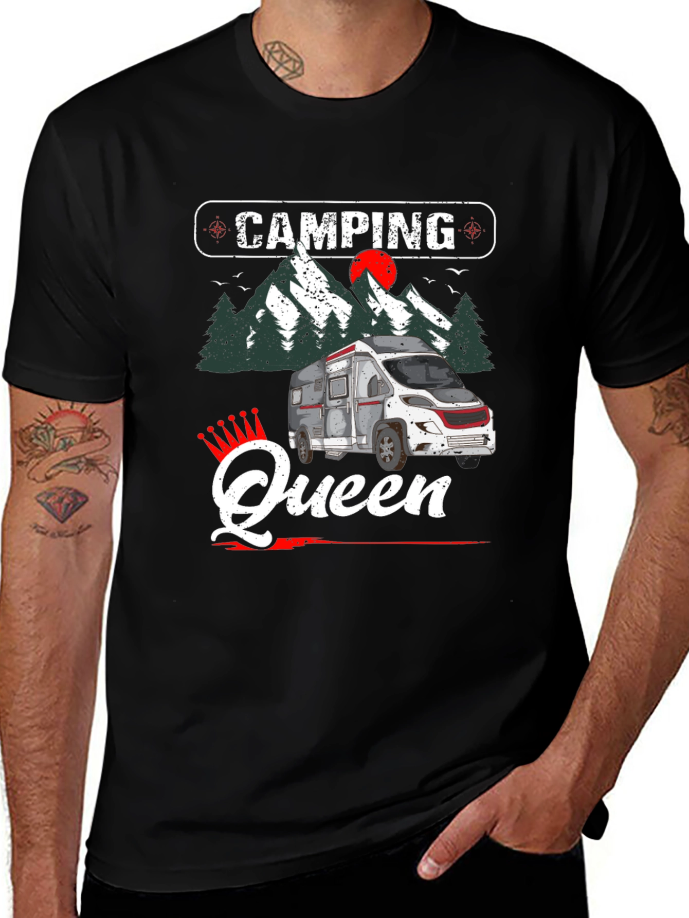Camping Queen Graphic Tee - RV Camper Shirt
