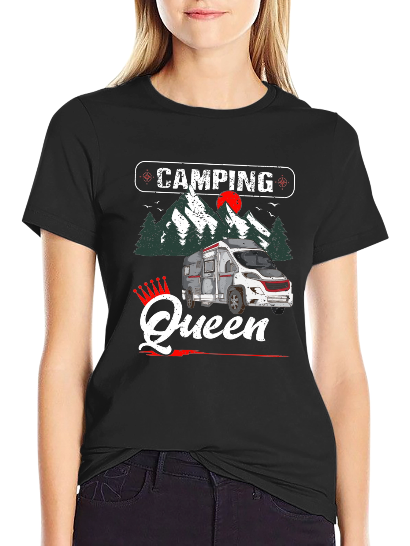 Camping Queen Graphic Tee - RV Camper Shirt