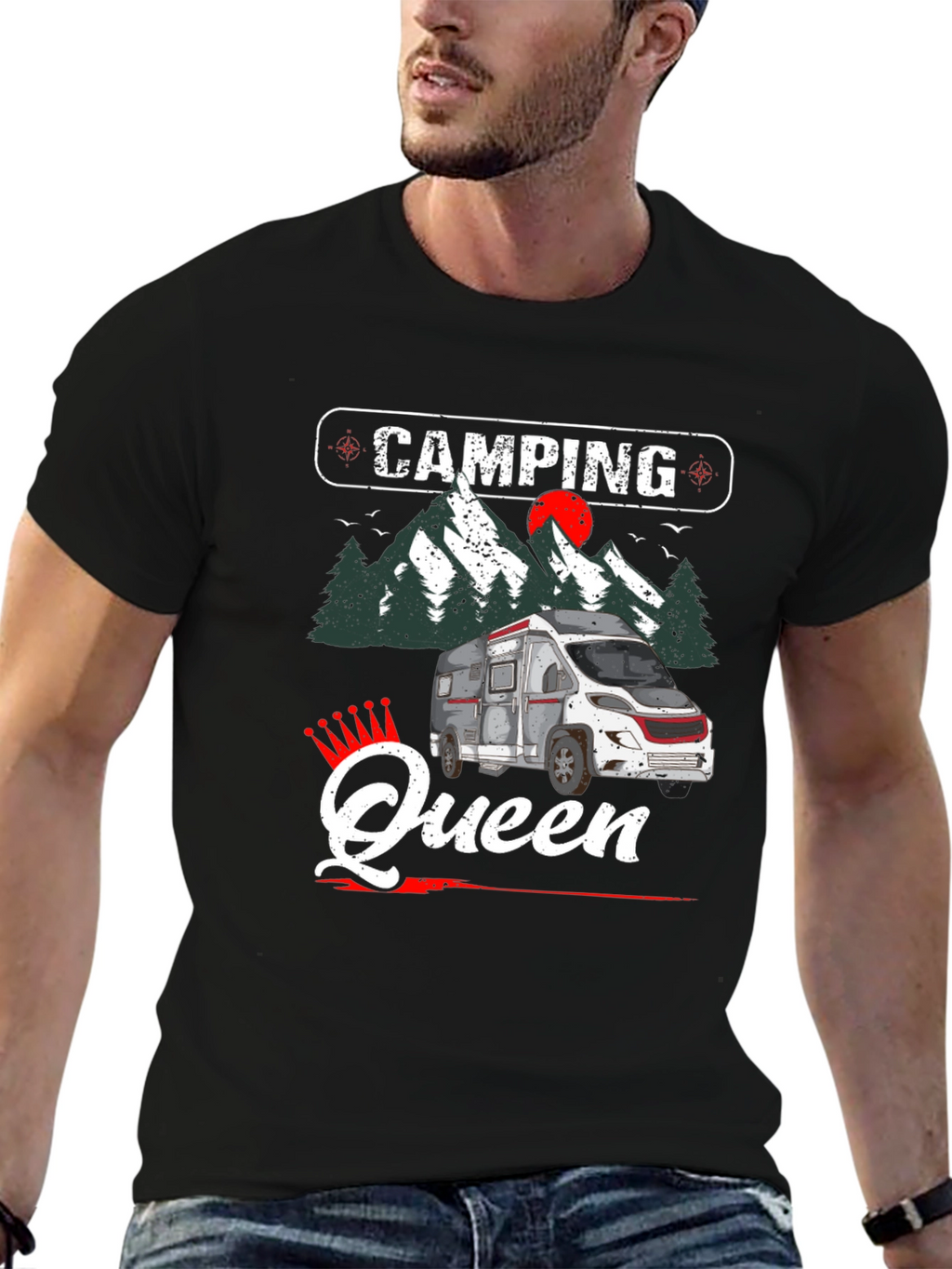 Camping Queen Graphic Tee - RV Camper Shirt