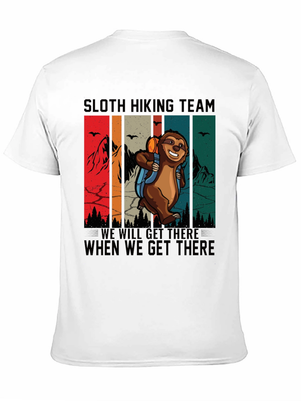 Sloth Hiking Team T-Shirt Funny Graphic Tee