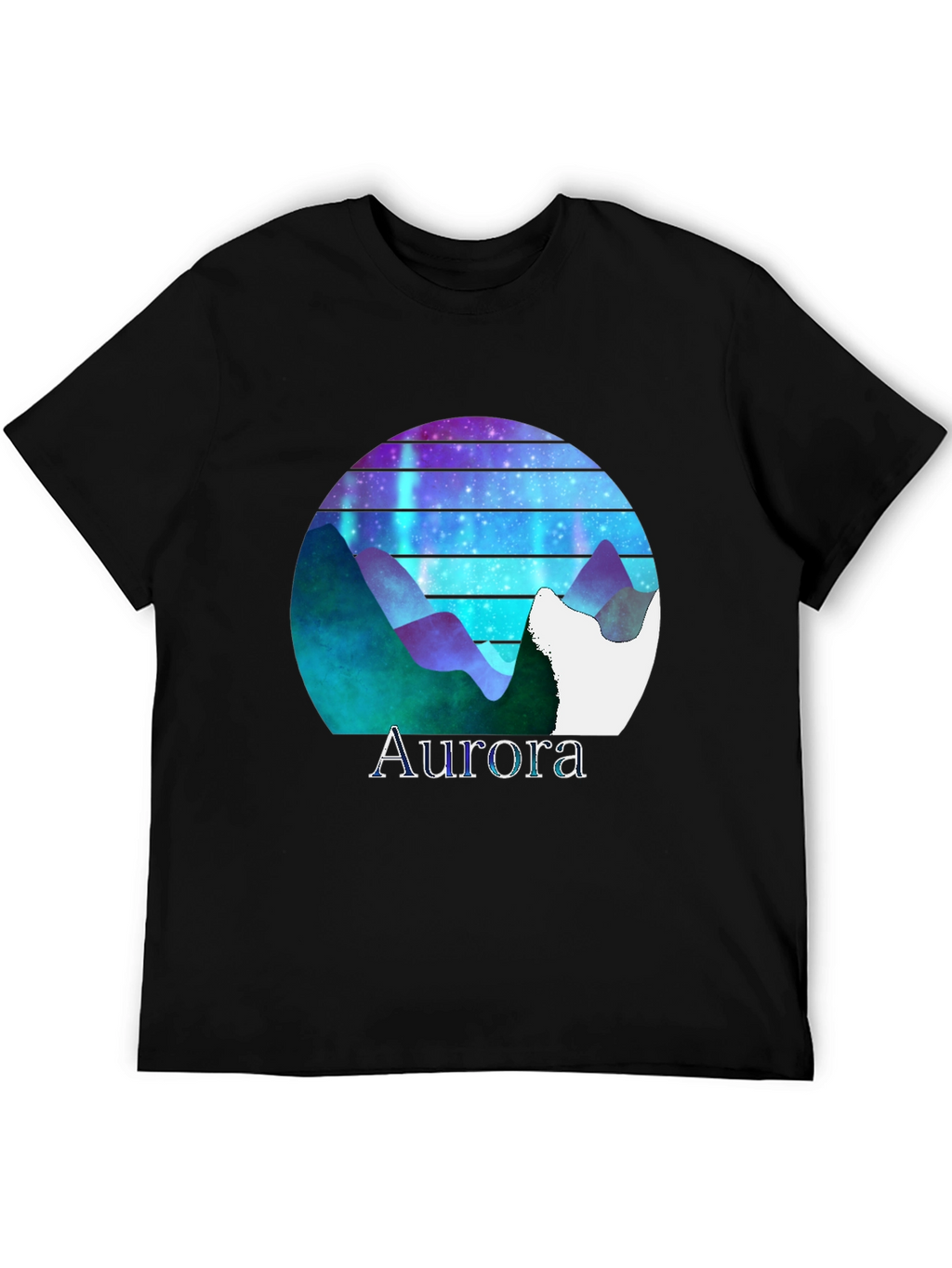 Aurora Mountain Graphic T-Shirt