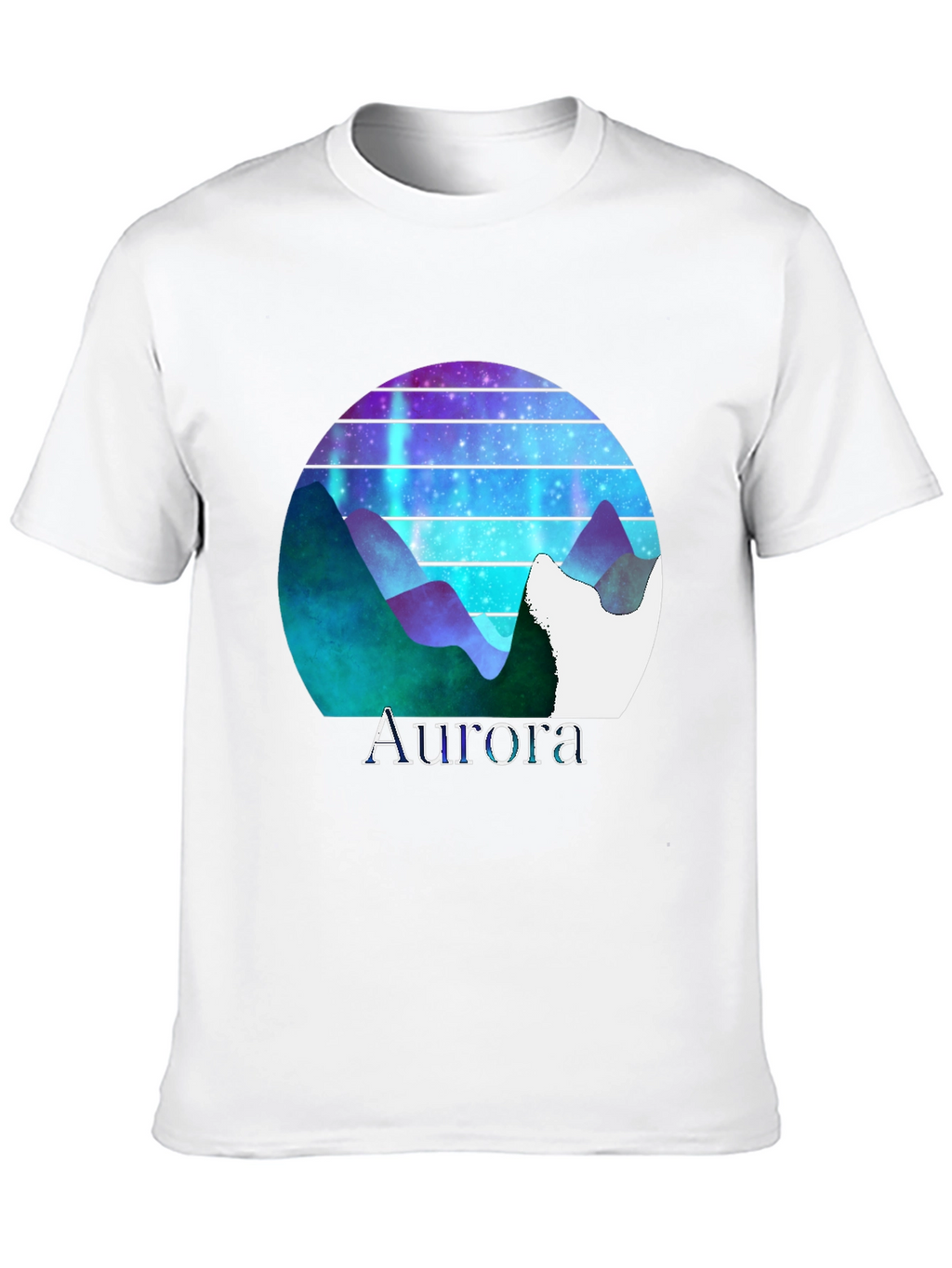 Aurora Mountain Graphic T-Shirt
