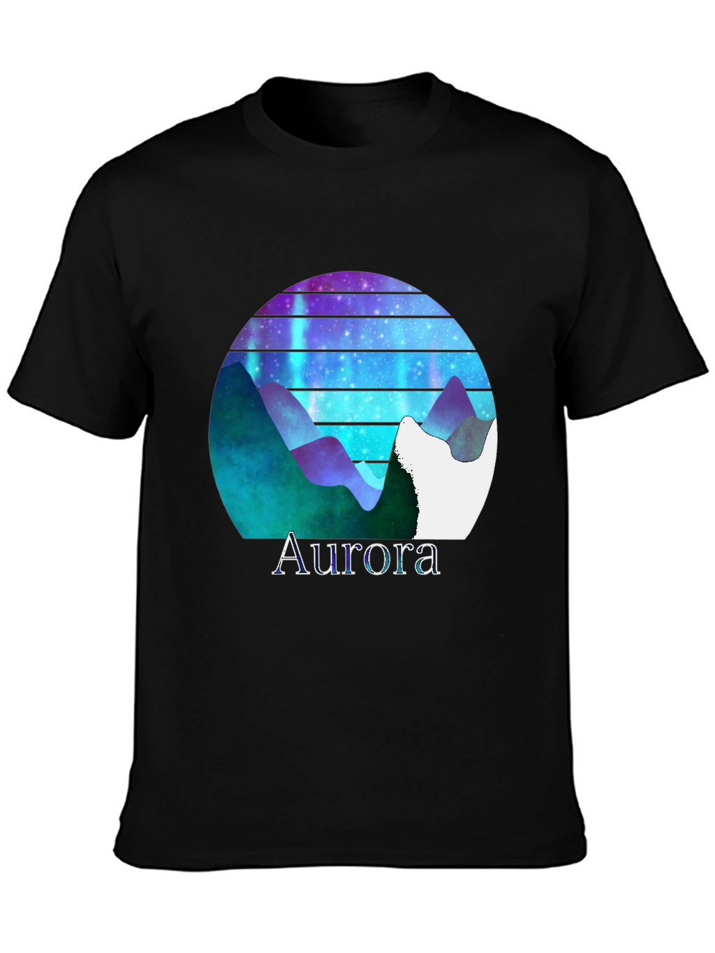 Aurora Mountain Graphic T-Shirt