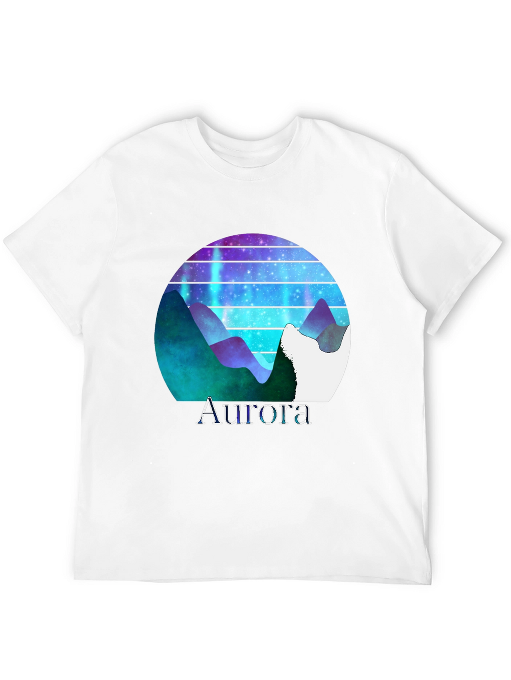 Aurora Mountain Graphic T-Shirt
