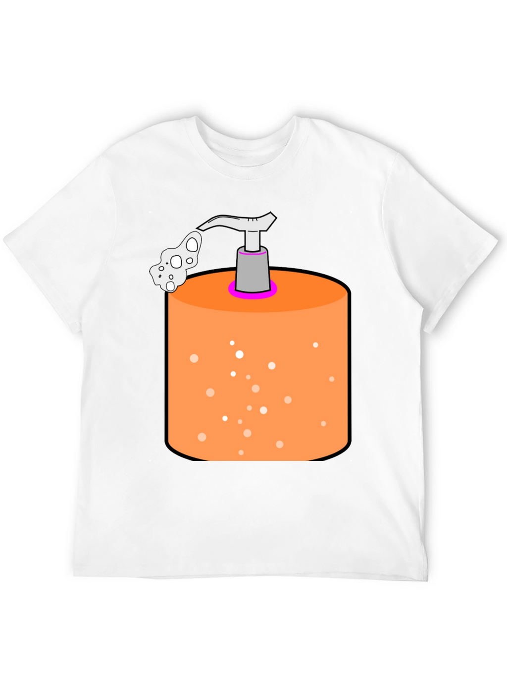 Novelty Soap Dispenser Graphic Tee - Black Cotton Blend
