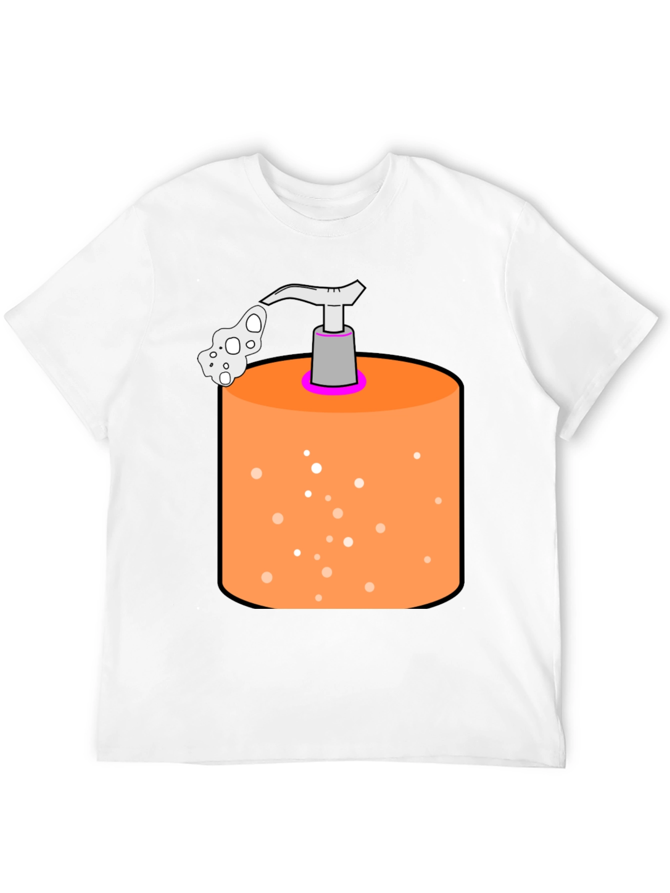 Novelty Soap Dispenser Graphic Tee - Black Cotton Blend