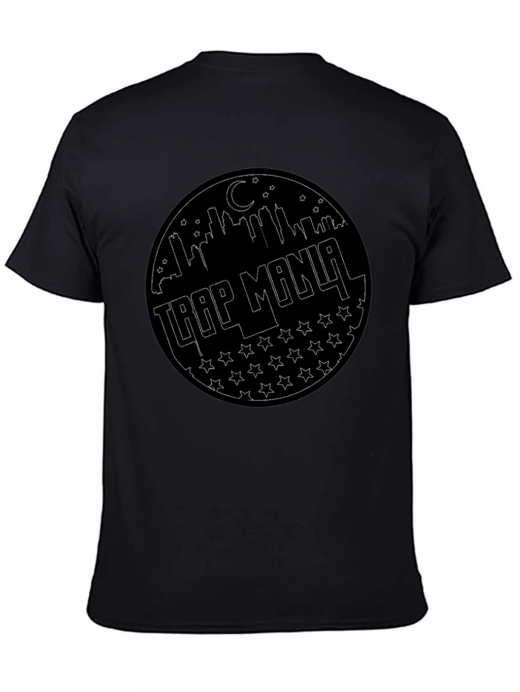 Trap Mania Graphic Tee - Black Cotton