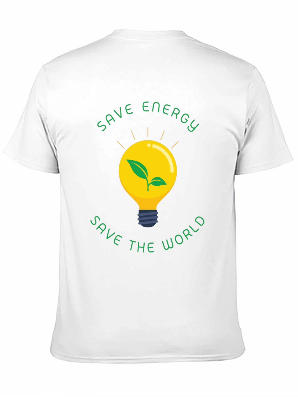 Eco-Friendly Save Energy Save the World Black T-Shirt
