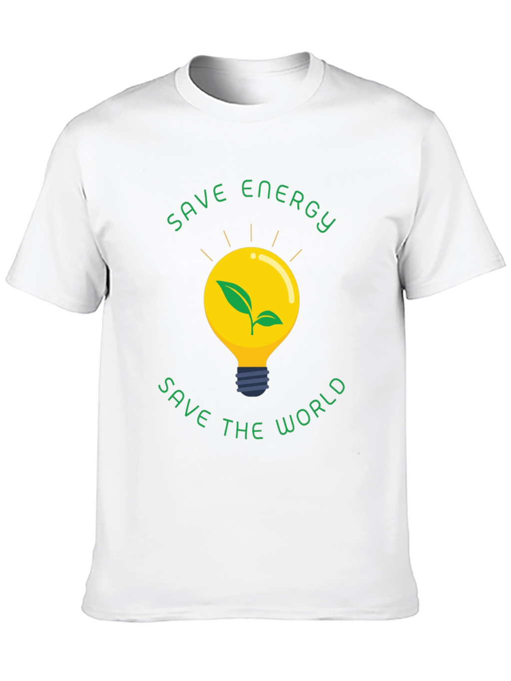 Eco-Friendly Save Energy Save the World Black T-Shirt
