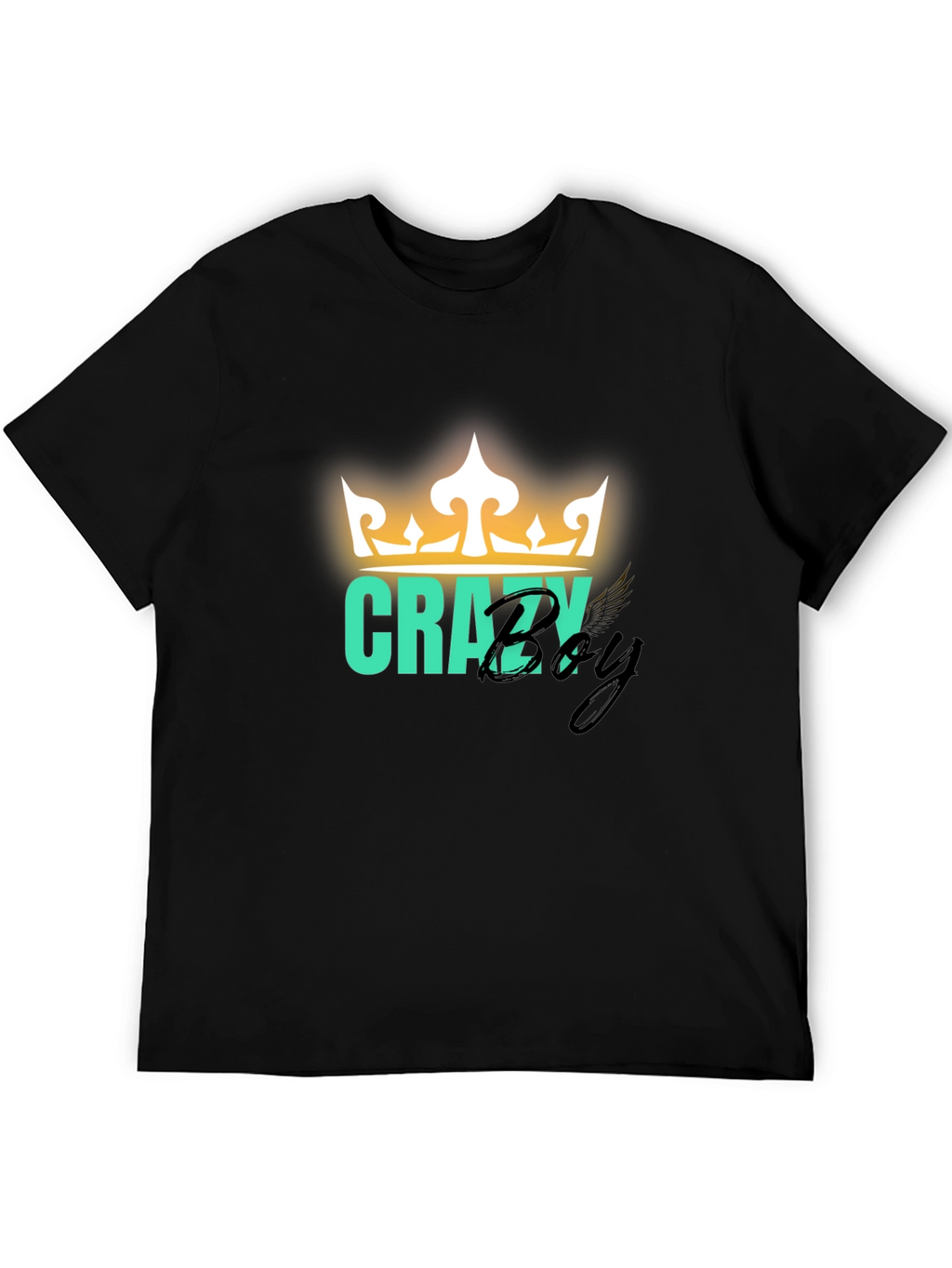 Crazy Boy Graphic Print T-Shirt