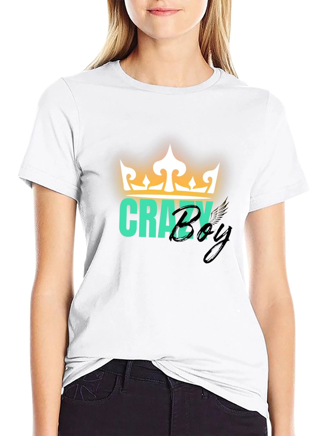 Crazy Boy Graphic Print T-Shirt