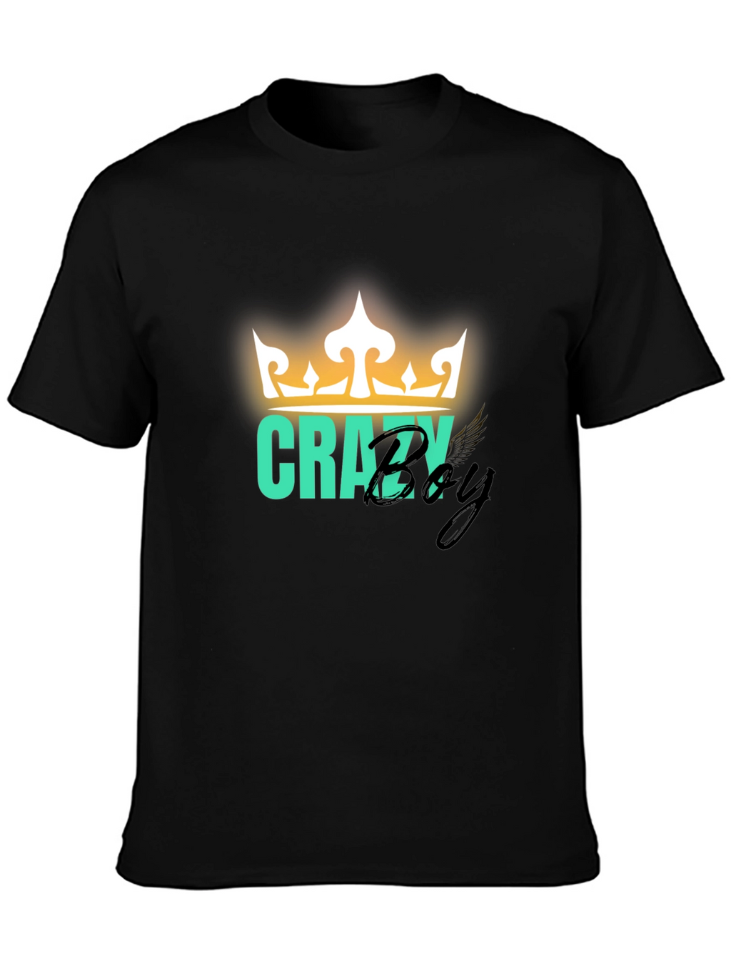 Crazy Boy Graphic Print T-Shirt