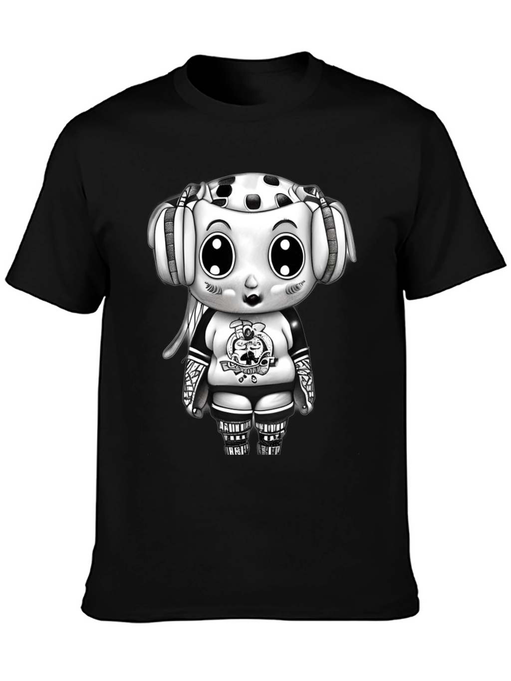 Cartoon Hockey Player Graphic Tee