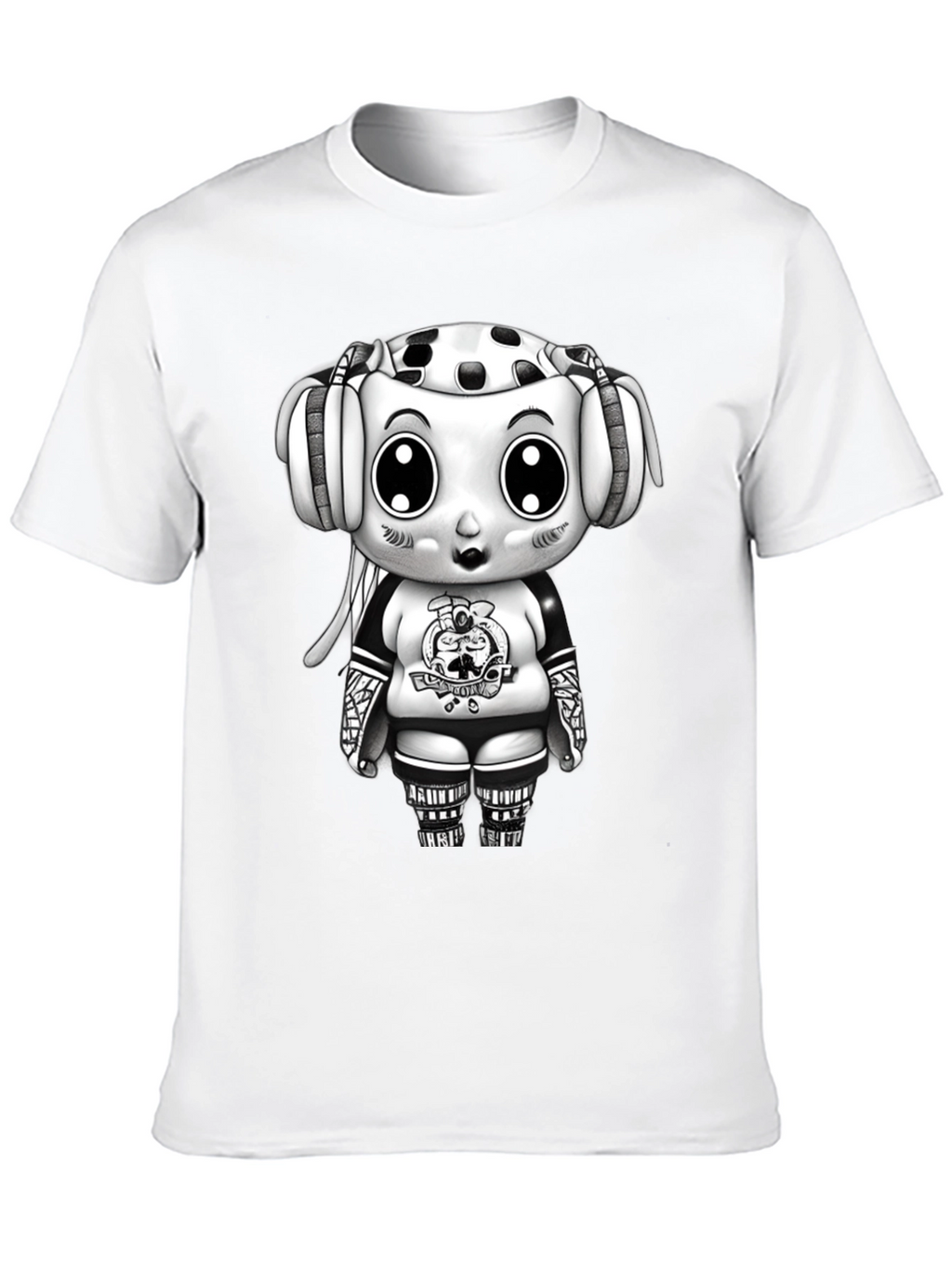 Cartoon Hockey Player Graphic Tee