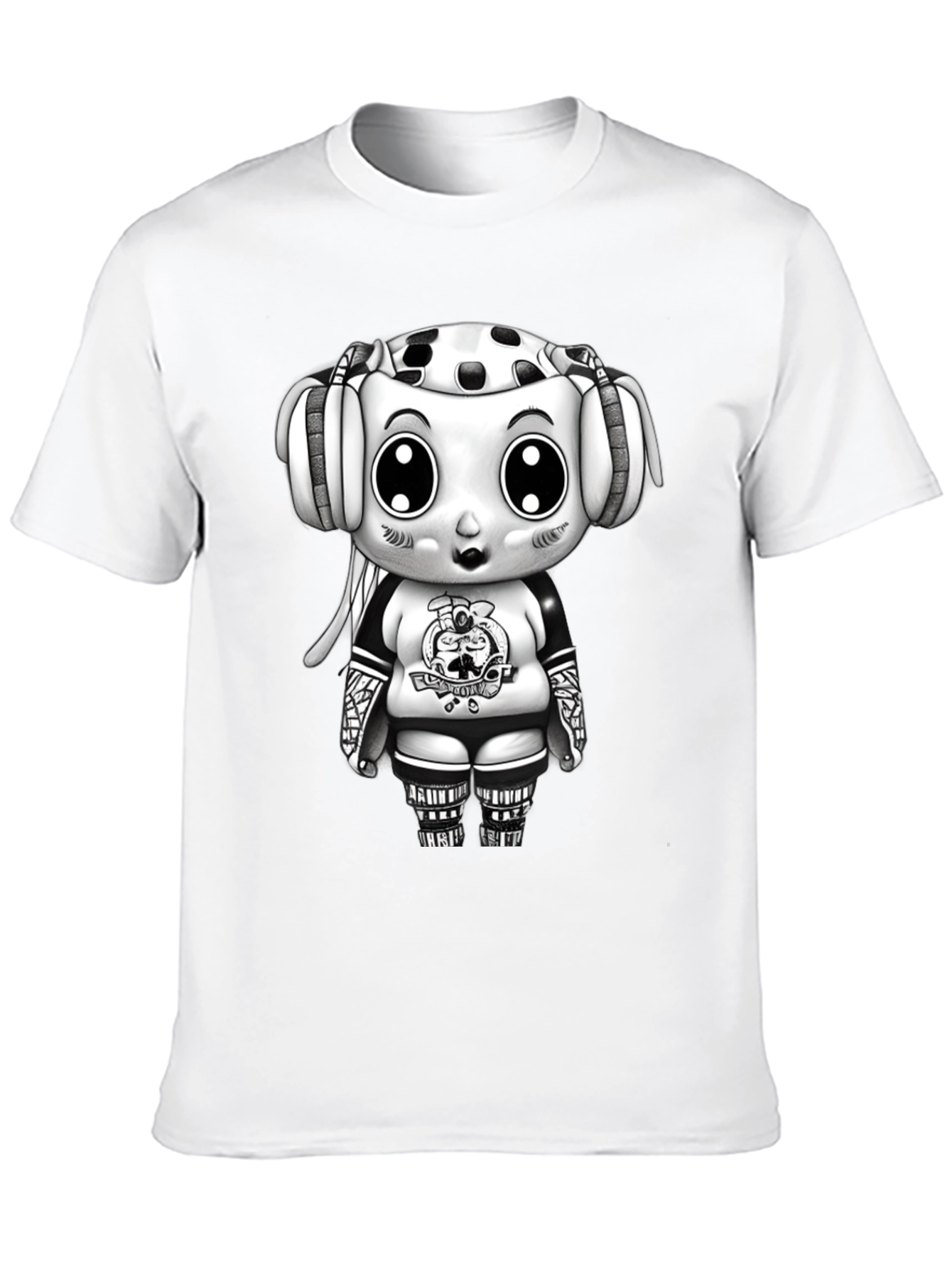 Cartoon Hockey Player Graphic Tee