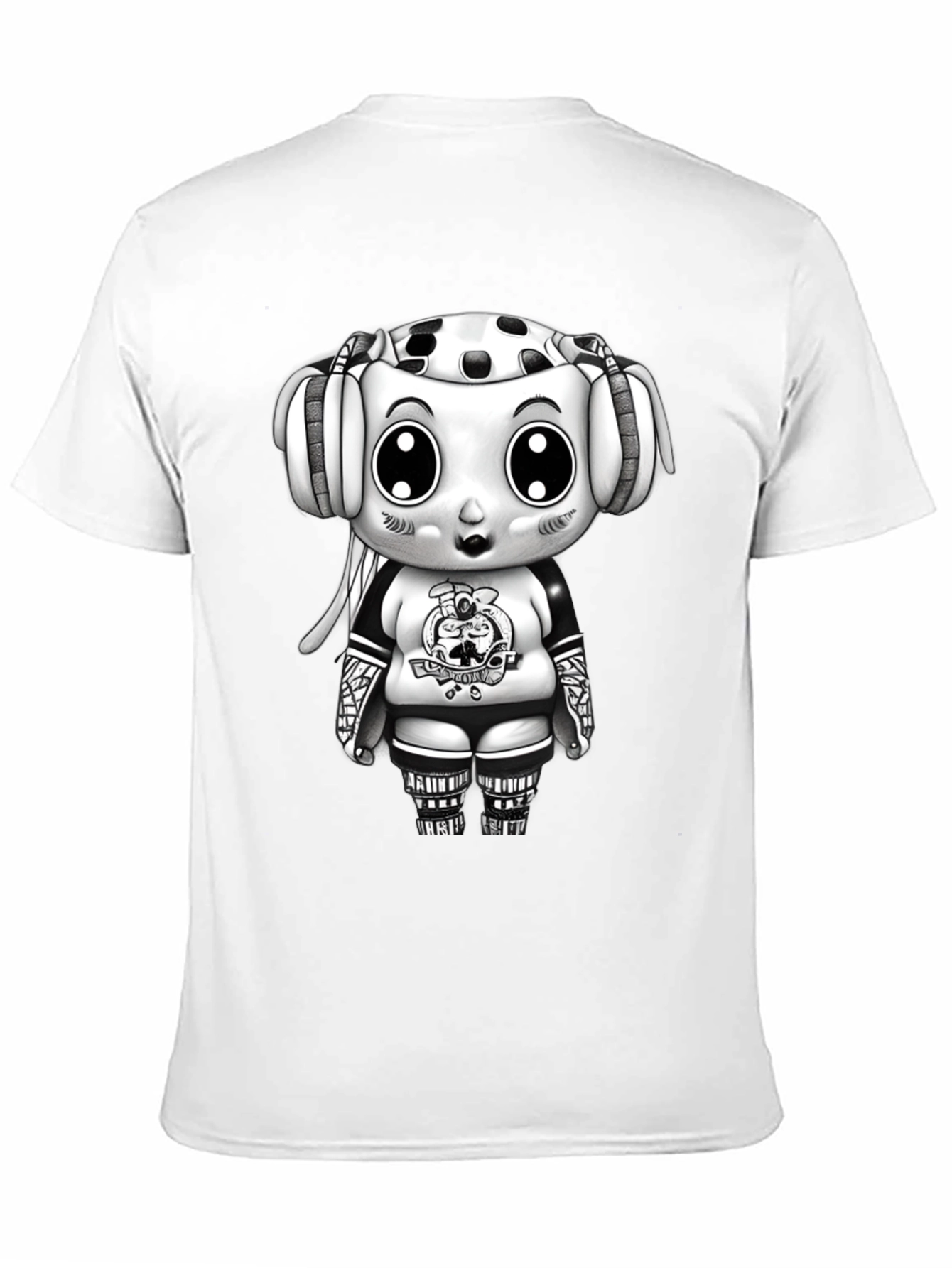 Cartoon Hockey Player Graphic Tee