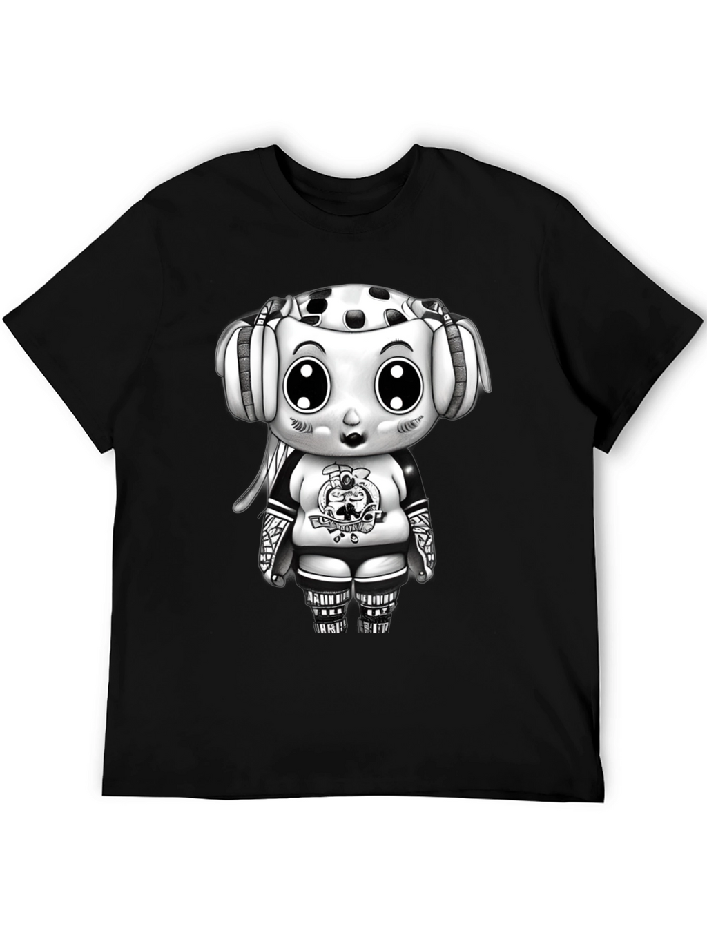 Cartoon Hockey Player Graphic Tee