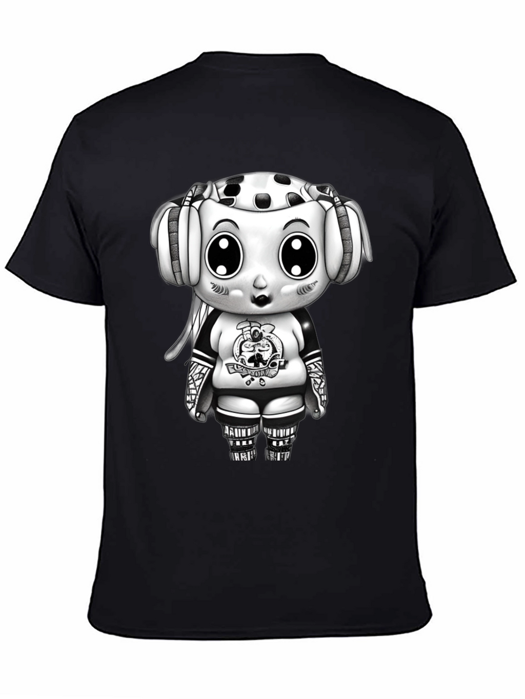Cartoon Hockey Player Graphic Tee