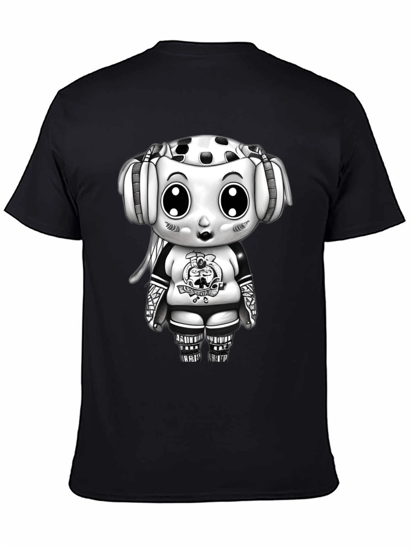 Cartoon Hockey Player Graphic Tee