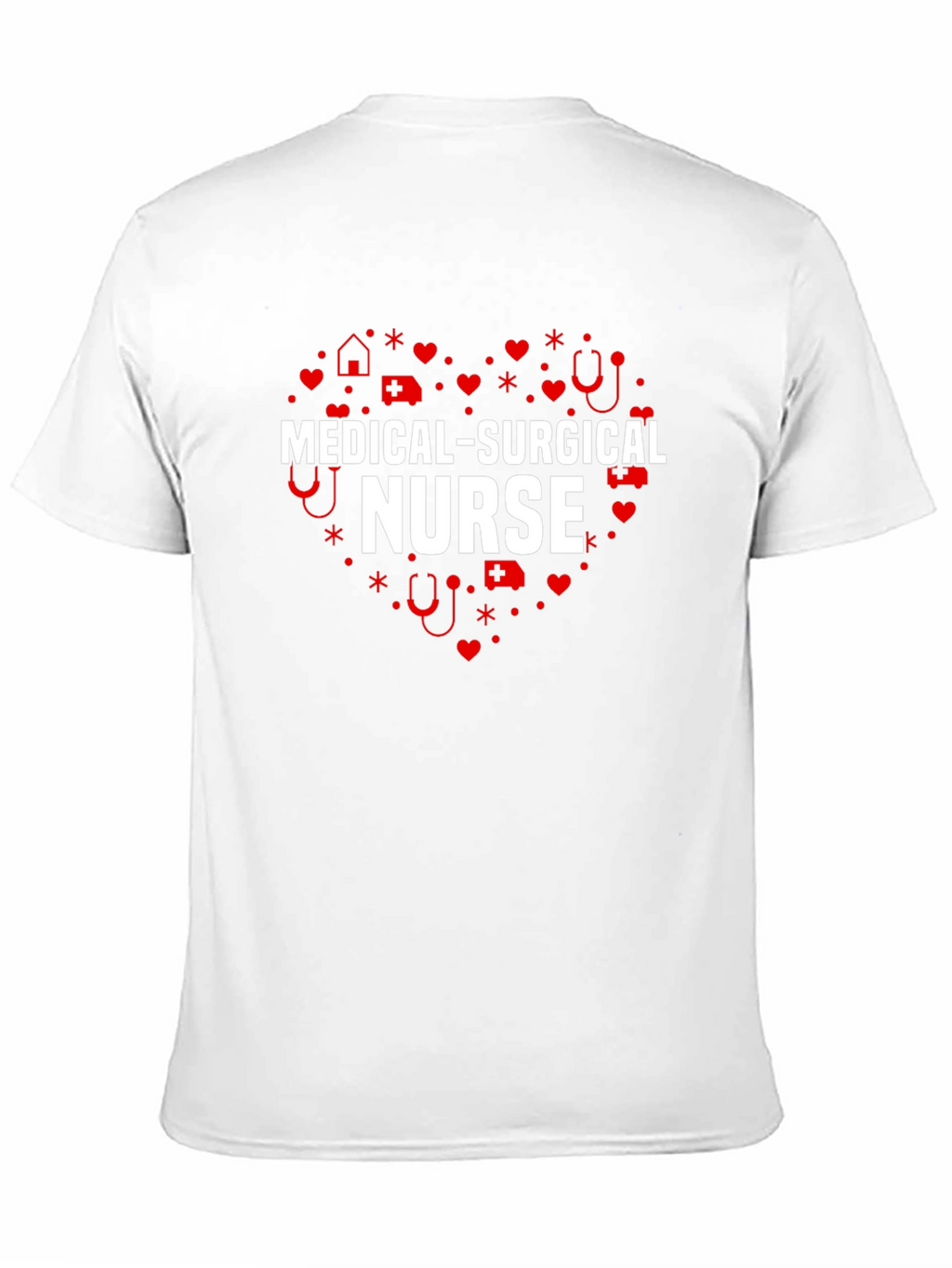 Medical Surgical Nurse Heart T-Shirt - Black