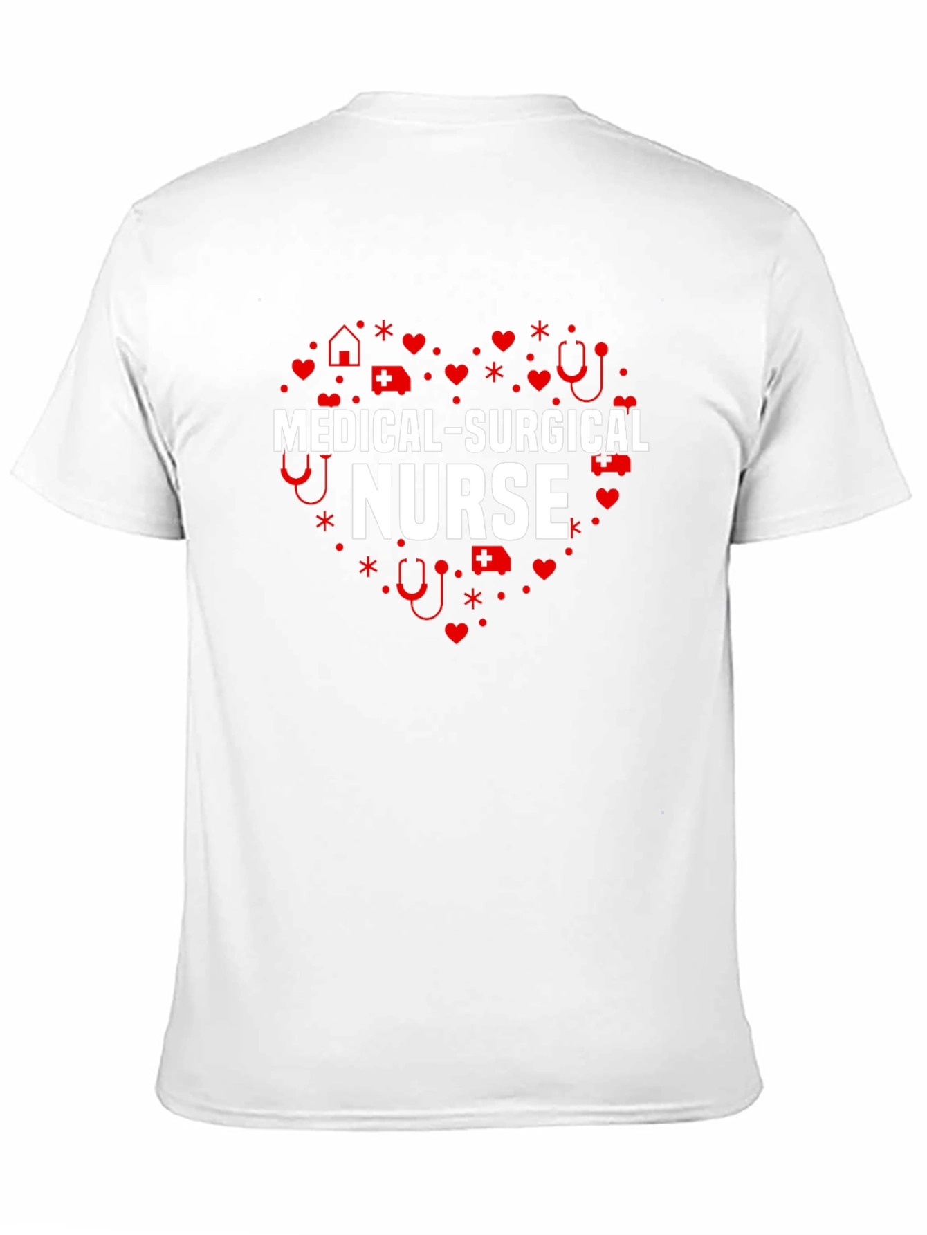 Medical Surgical Nurse Heart T-Shirt - Black