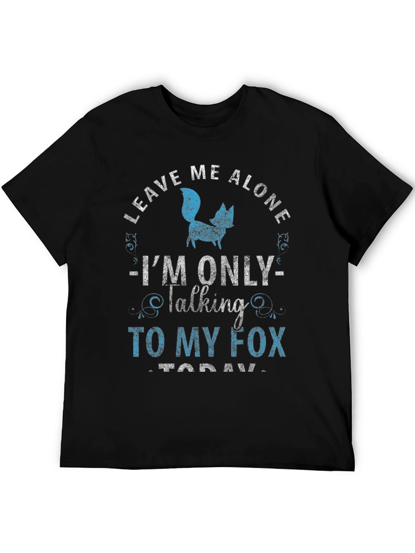 Leave Me Alone Fox Graphic Tee - Mens Black T-Shirt