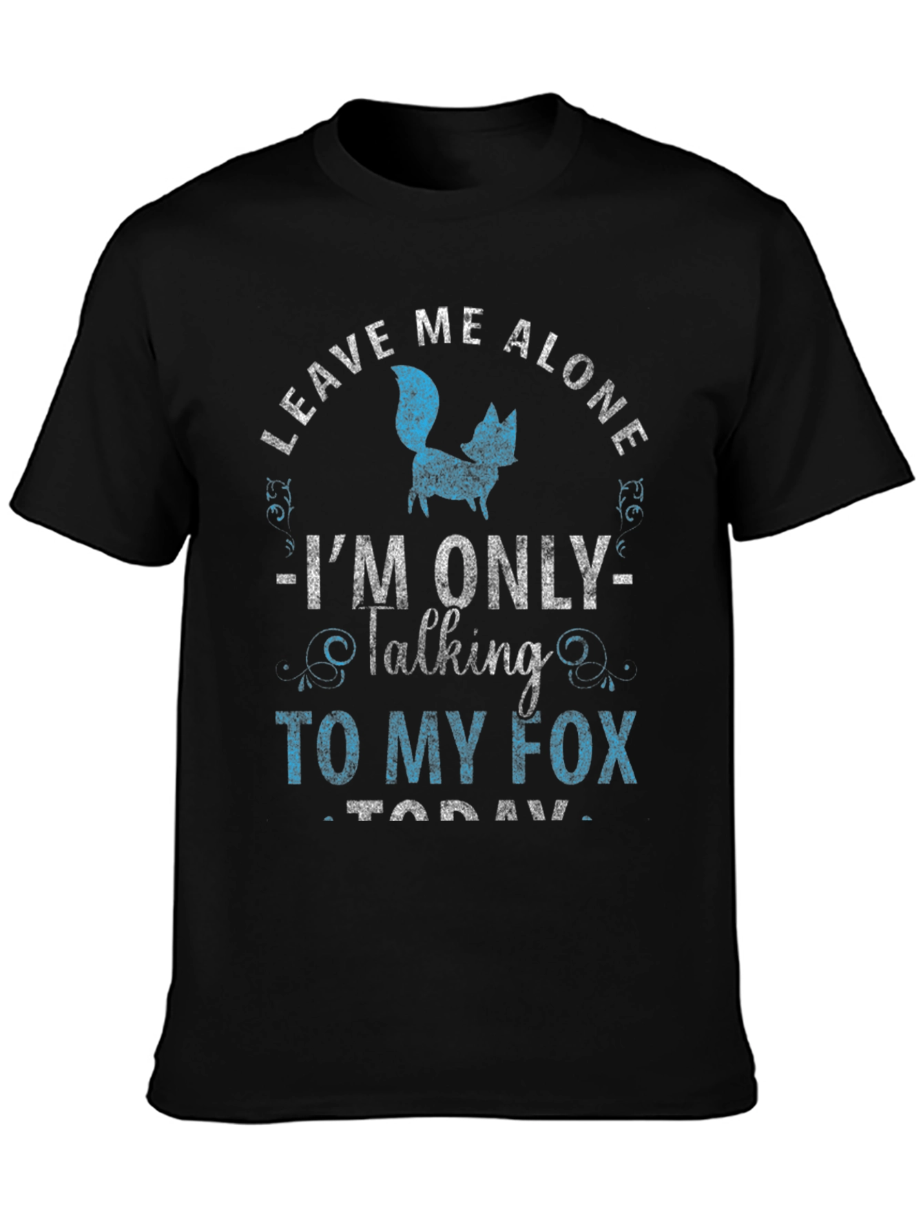 Leave Me Alone Fox Graphic Tee - Mens Black T-Shirt