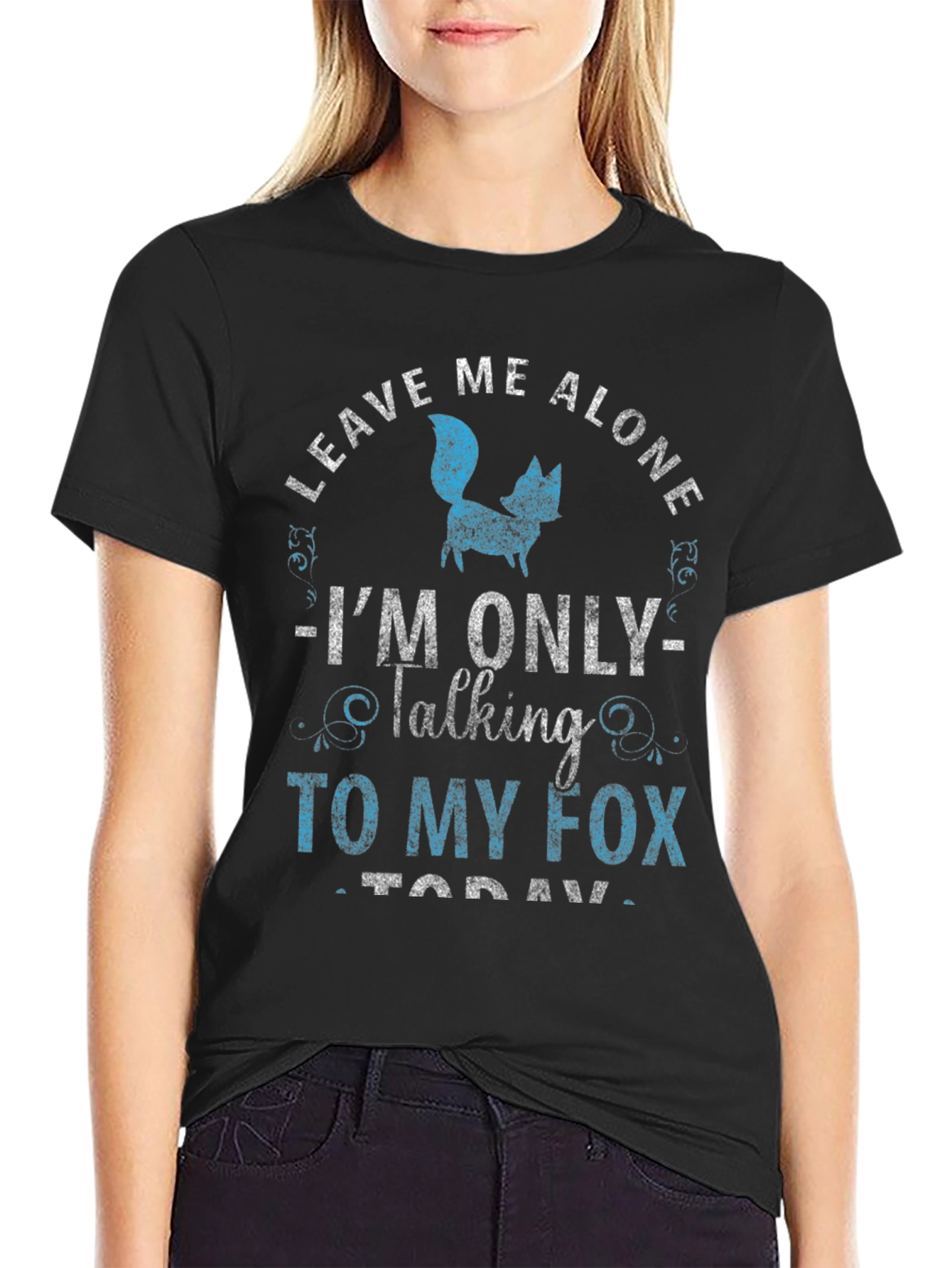 Leave Me Alone Fox Graphic Tee - Mens Black T-Shirt