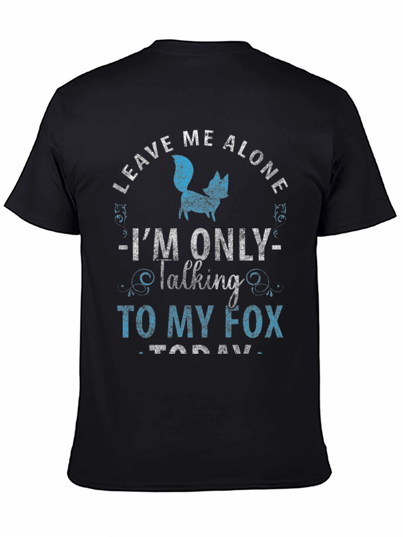 Leave Me Alone Fox Graphic Tee - Mens Black T-Shirt