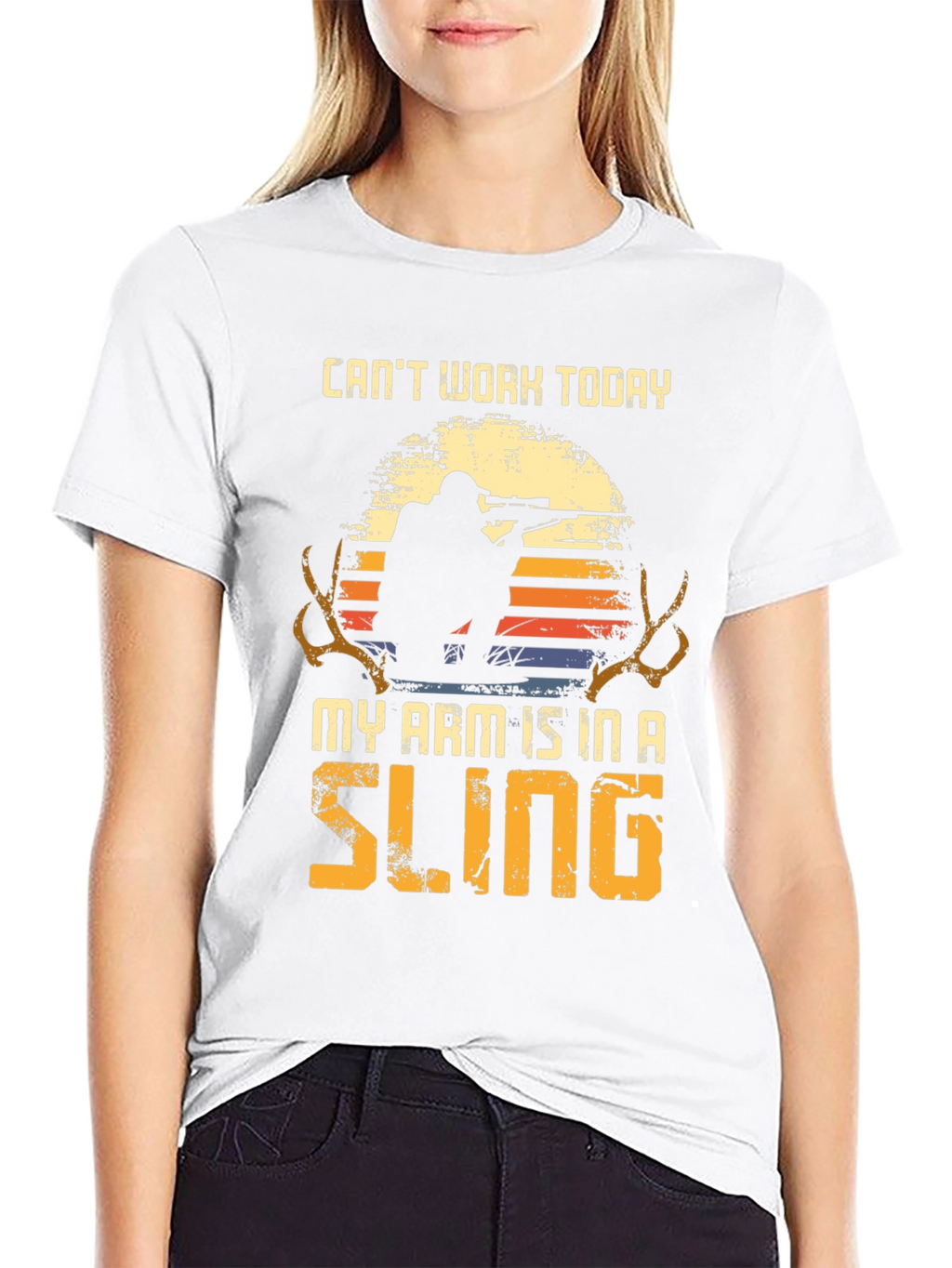 Cant Work Today Arm in a Sling T-Shirt
