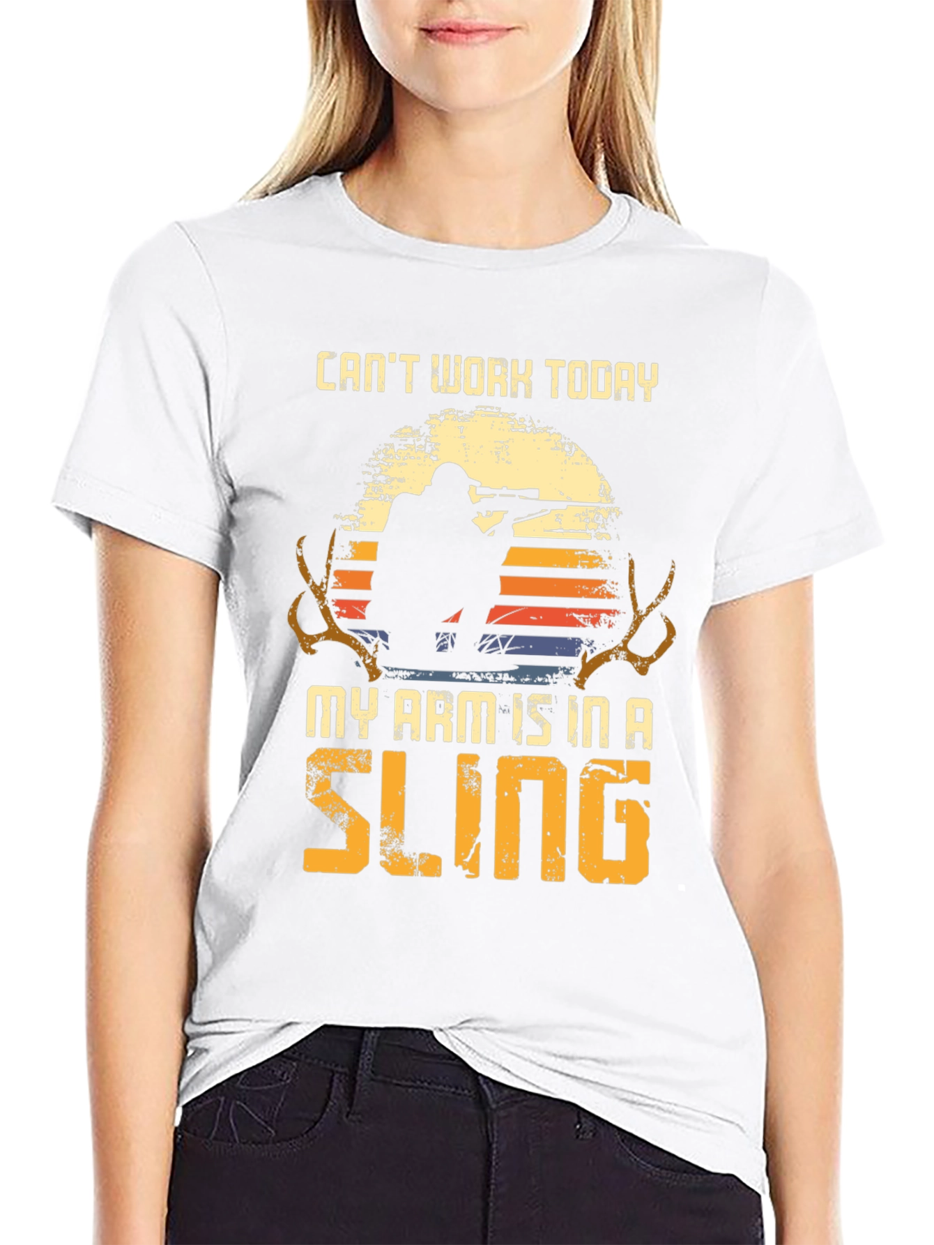 Cant Work Today Arm in a Sling T-Shirt