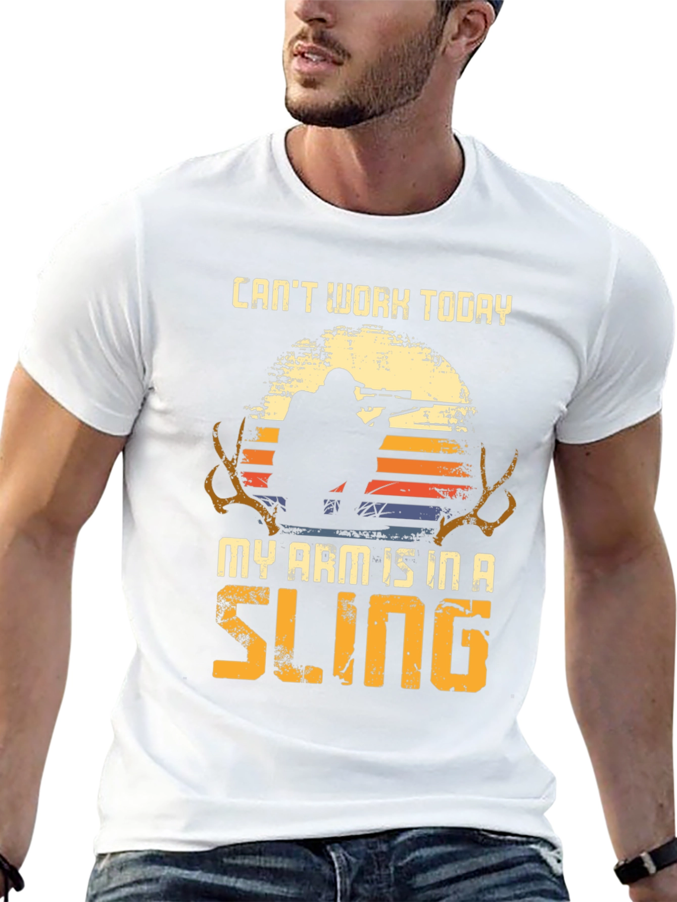 Cant Work Today Arm in a Sling T-Shirt