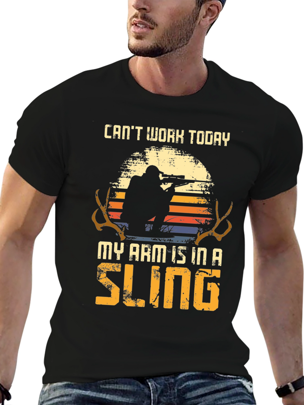 Cant Work Today Arm in a Sling T-Shirt