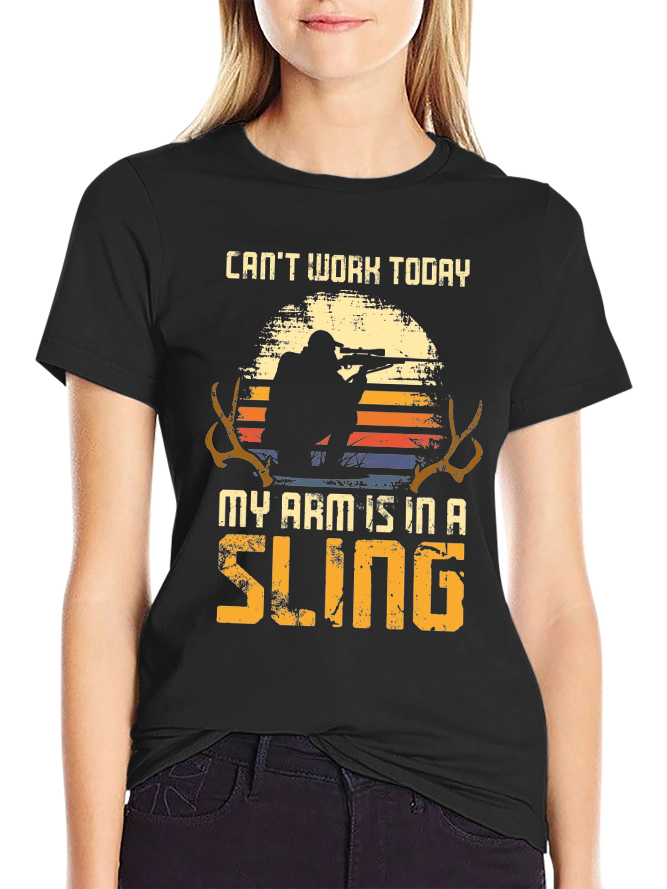 Cant Work Today Arm in a Sling T-Shirt