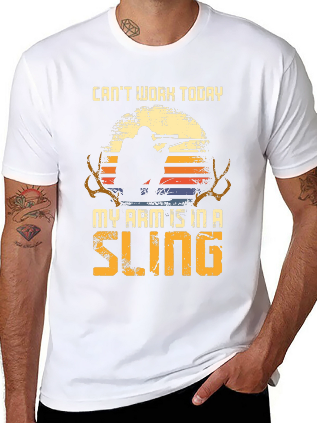 Cant Work Today Arm in a Sling T-Shirt