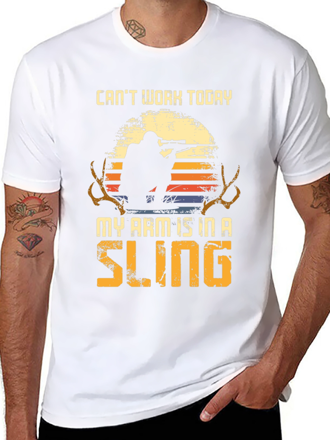 Cant Work Today Arm in a Sling T-Shirt