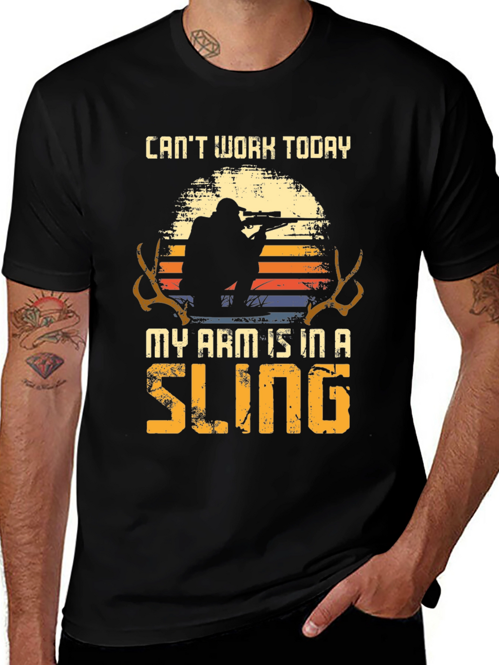 Cant Work Today Arm in a Sling T-Shirt