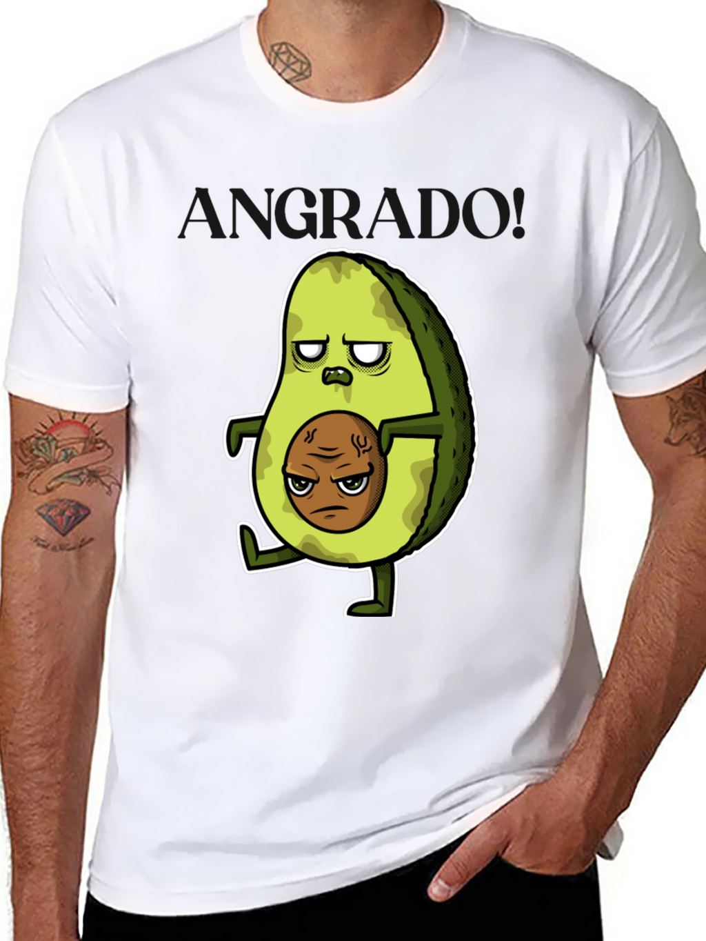 Grumpy Avocado T-Shirt - Funny Graphic Tee