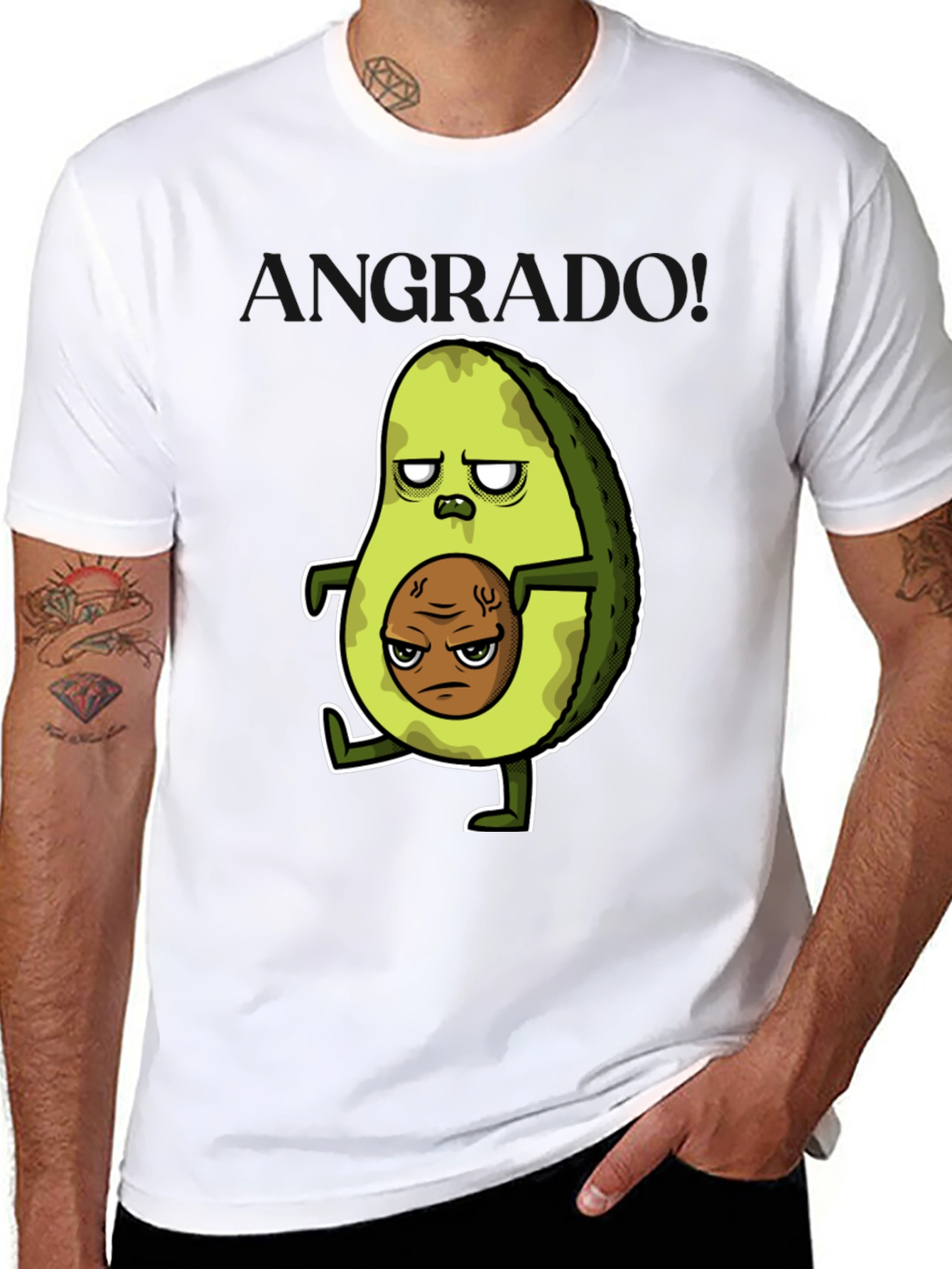 Grumpy Avocado T-Shirt - Funny Graphic Tee