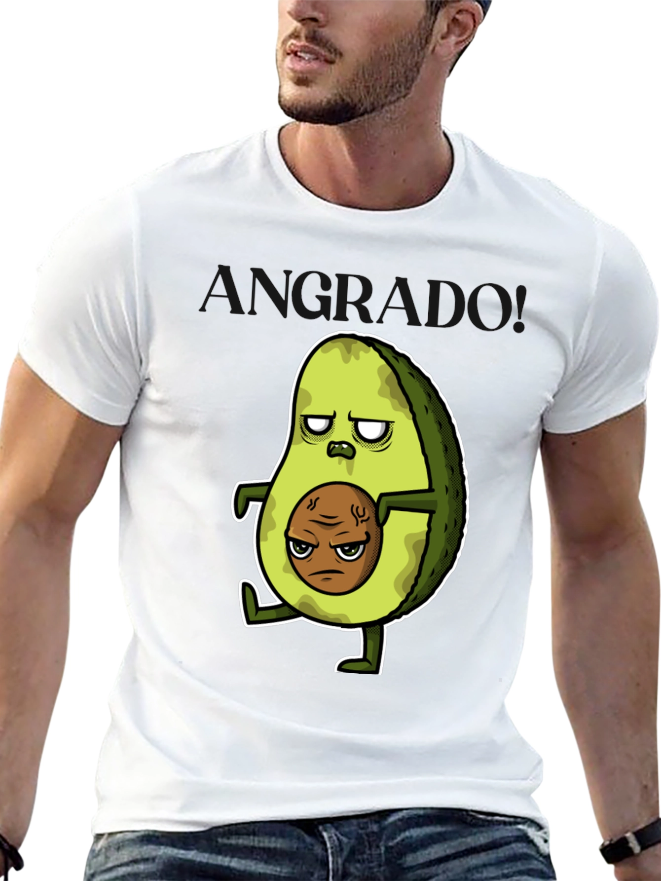 Grumpy Avocado T-Shirt - Funny Graphic Tee