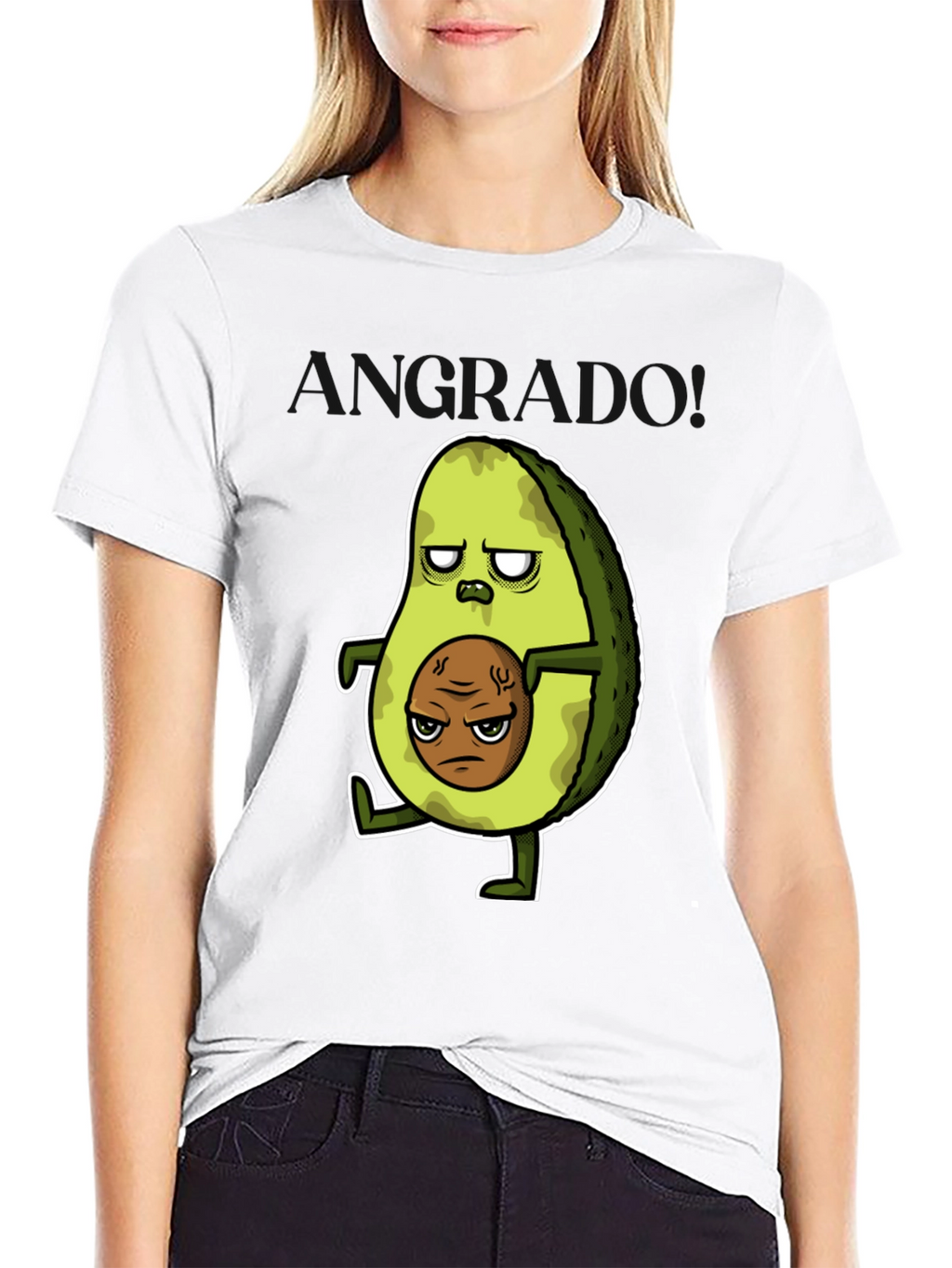 Grumpy Avocado T-Shirt - Funny Graphic Tee