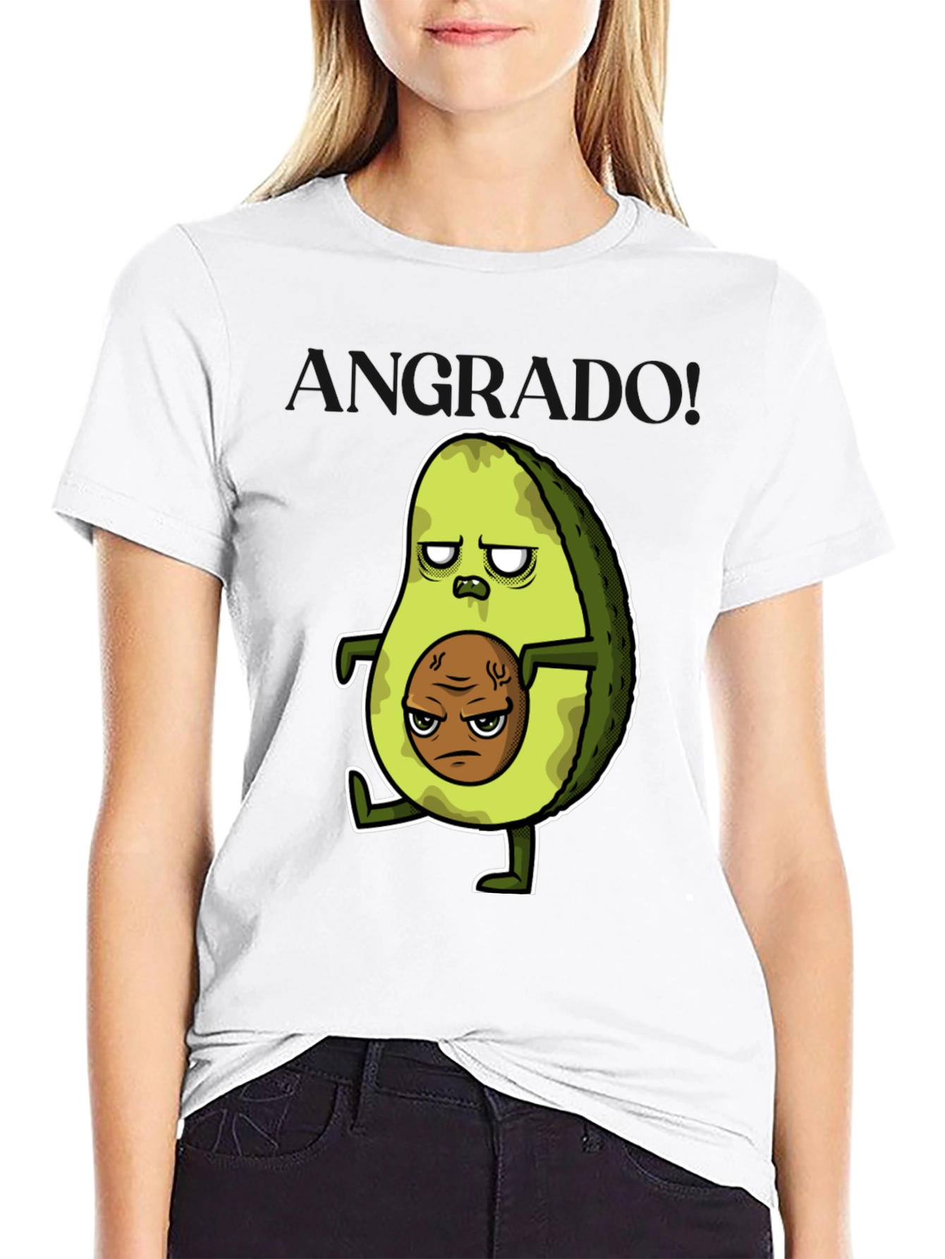 Grumpy Avocado T-Shirt - Funny Graphic Tee